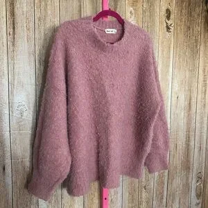 Elegant Mauve Crew Neck Sweater